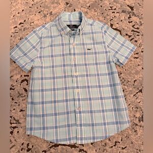 Vineyard Vines Plaid Linen Shirt - size 5